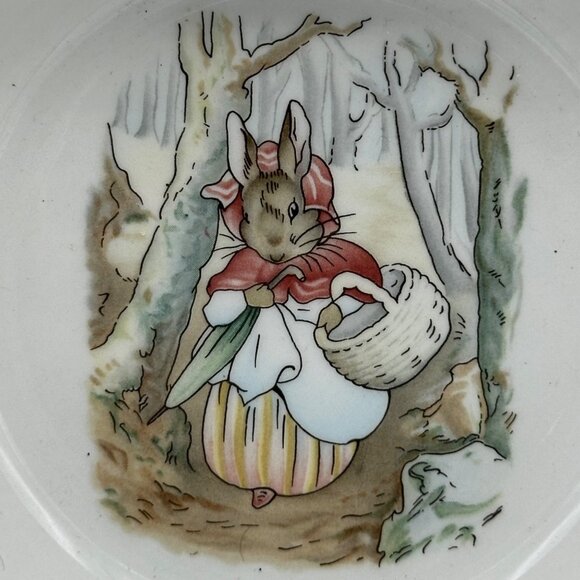 Wedgwood Peter Rabbit Beatrix Potter Child's Bowl and Cup England Vintage - Picture 3 of 11